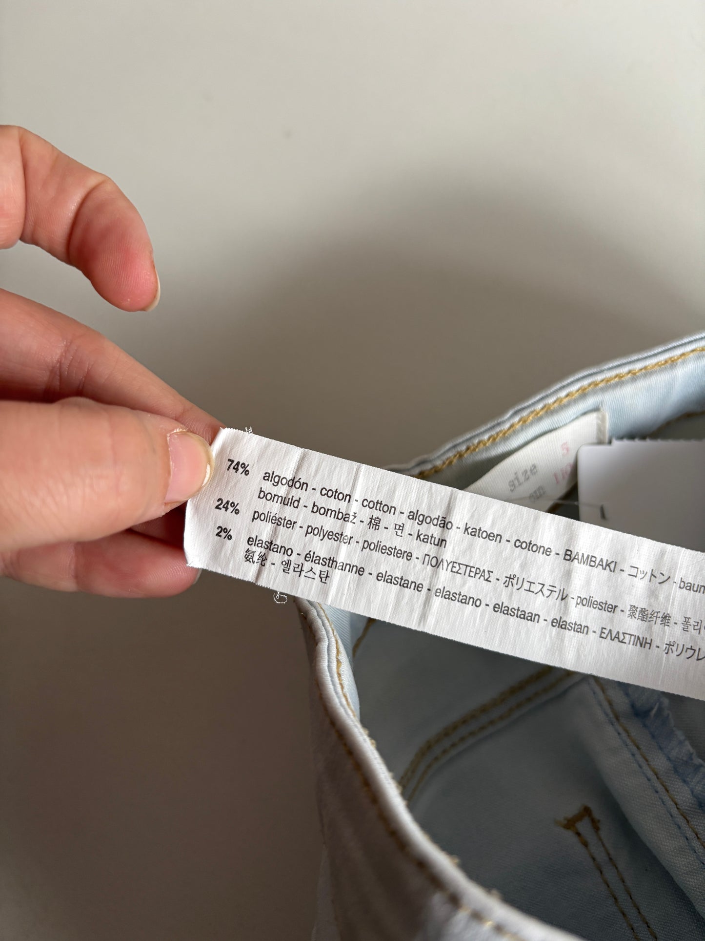 Lichtblauwe jeansbroek