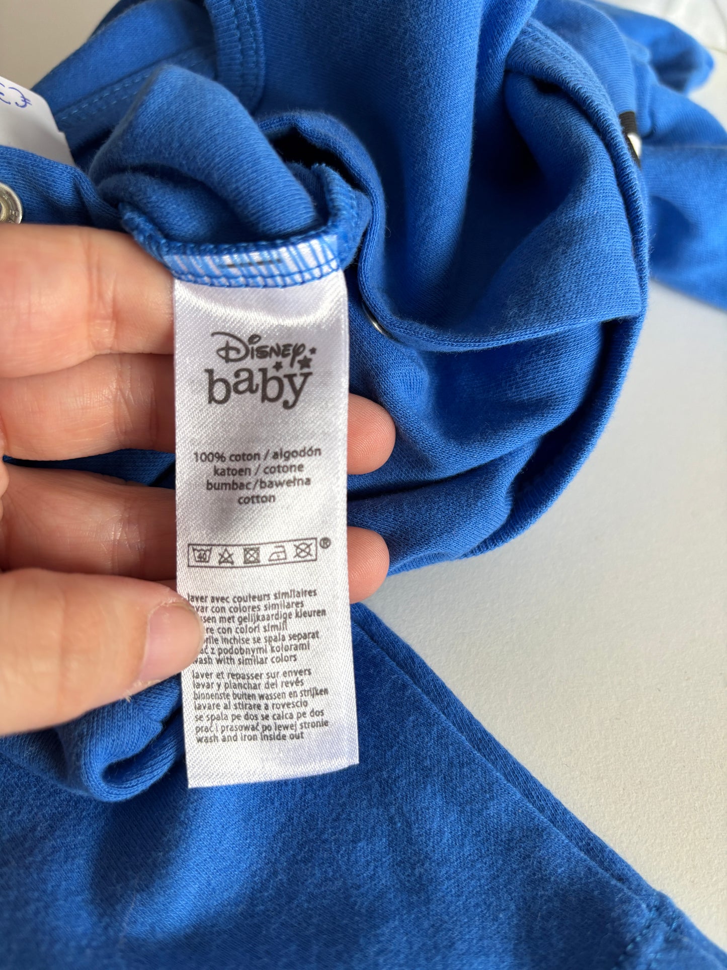 Blauwe eendelige pyjama Mickey Mouse