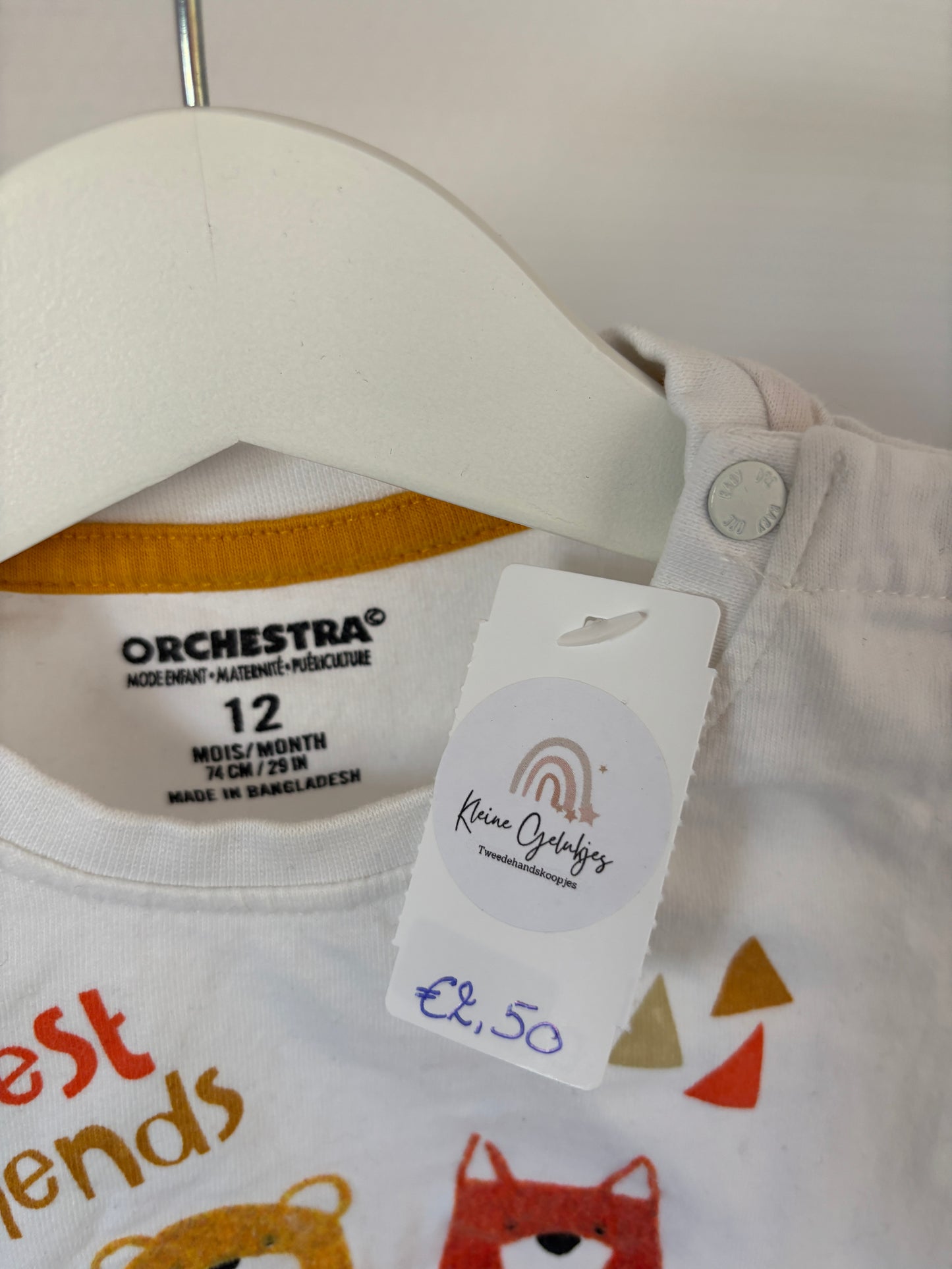 Witte herfstlongsleeve