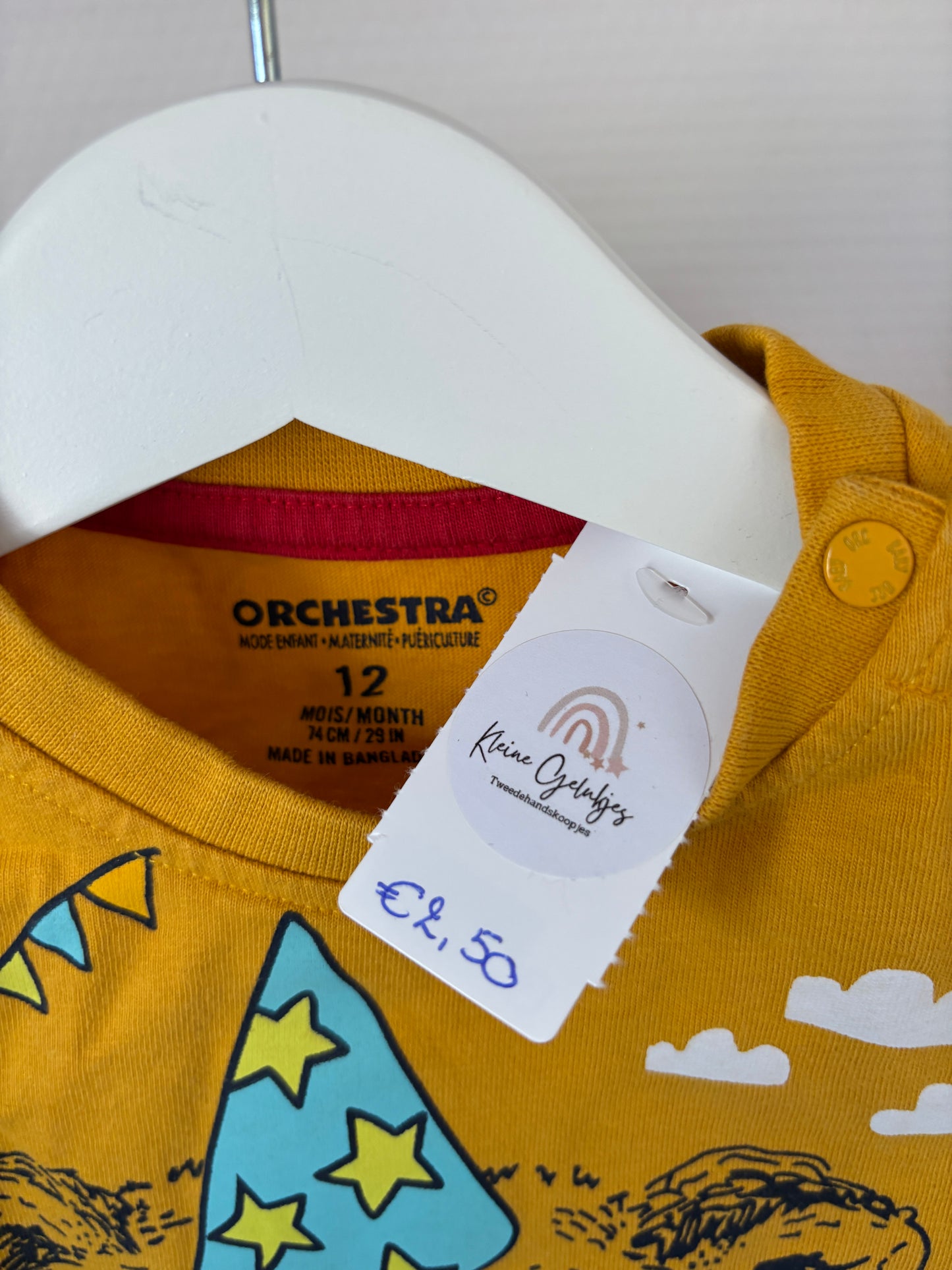 Mosterdgele longsleeve