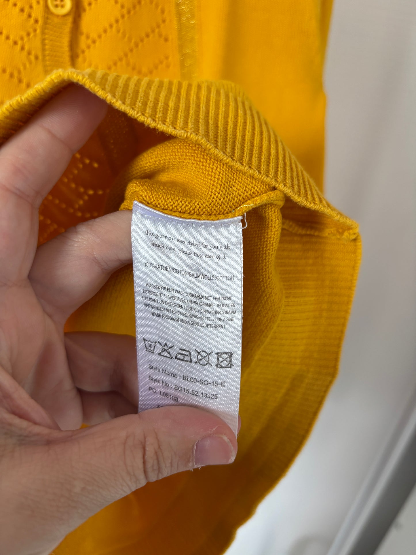 Mosterdgele cardigan