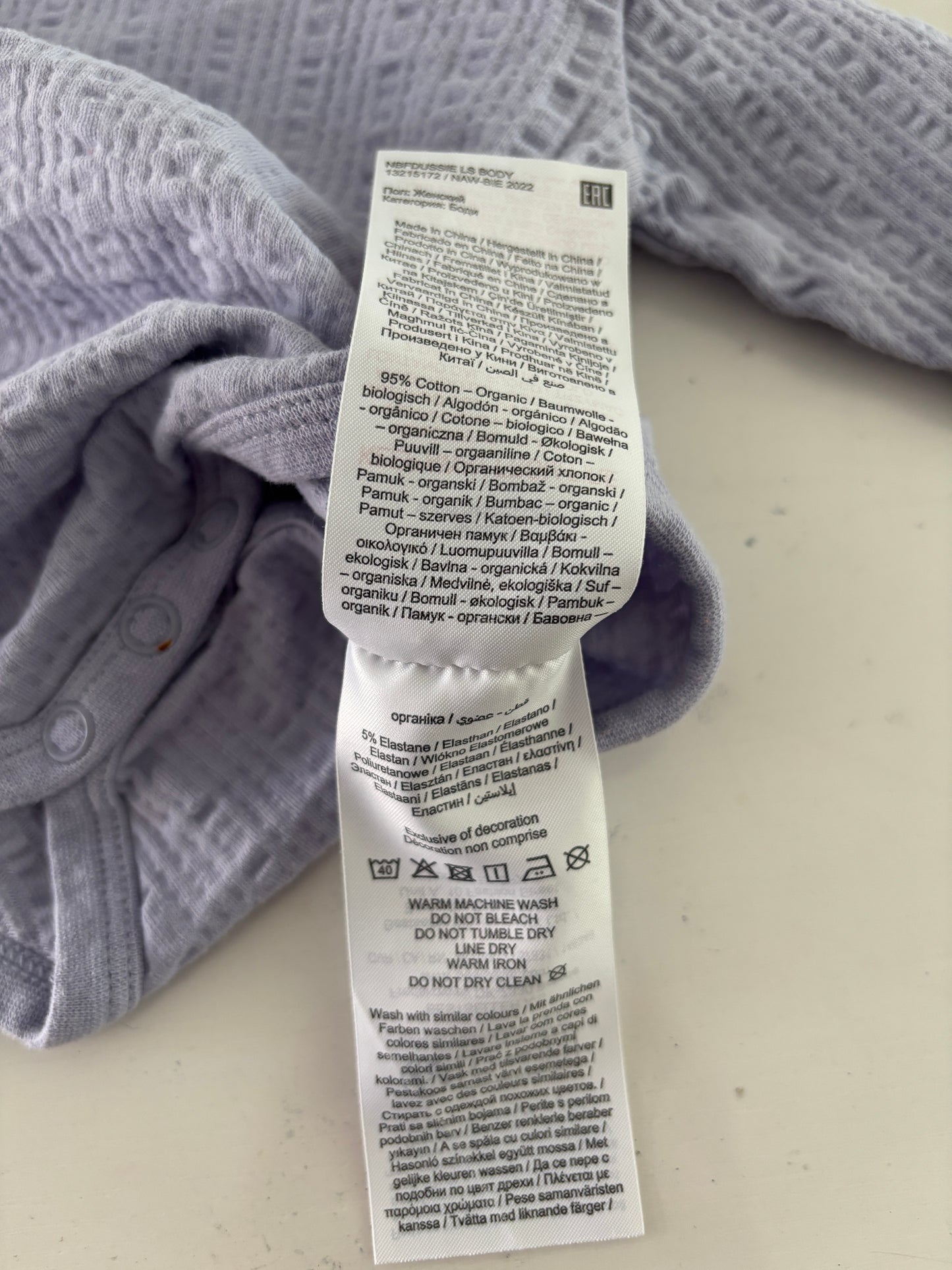 Lila romper met lange mouwen