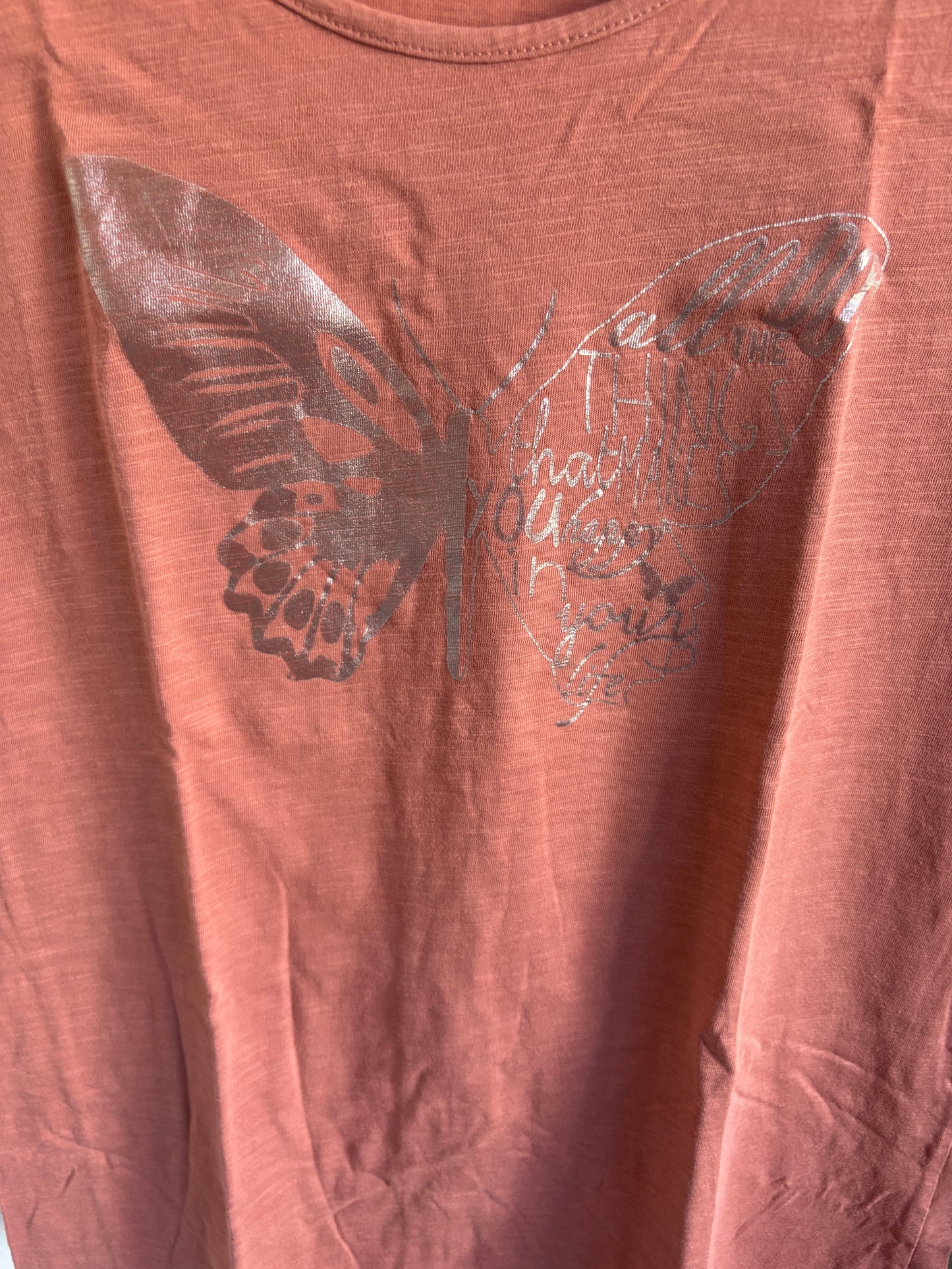 Koraalkleurige zwangerschapst-shirt