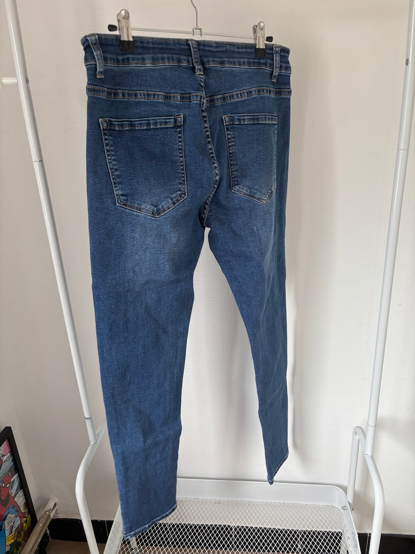 Blauwe jeansbroek