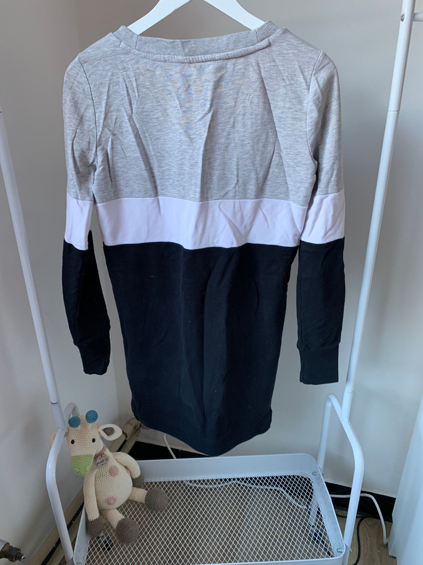 Gestreepte sweaterjurk