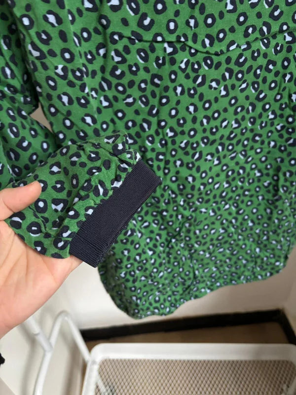 Groene panterblouse