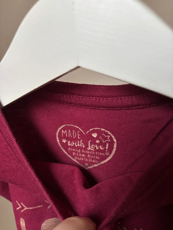 Wijnrode longsleeve "I love mummy"