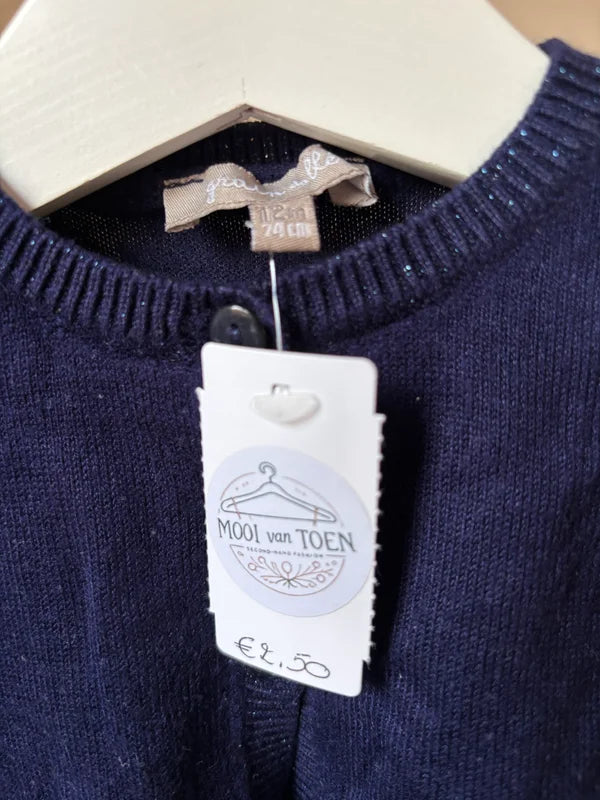 Marineblauwe cardigan