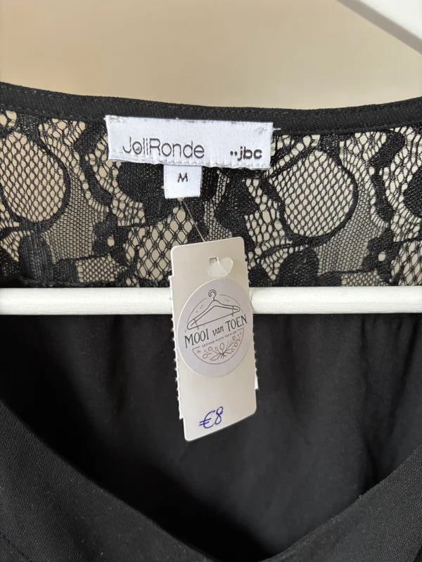 Zwarte zwangerschapsjurk met korte mouwen