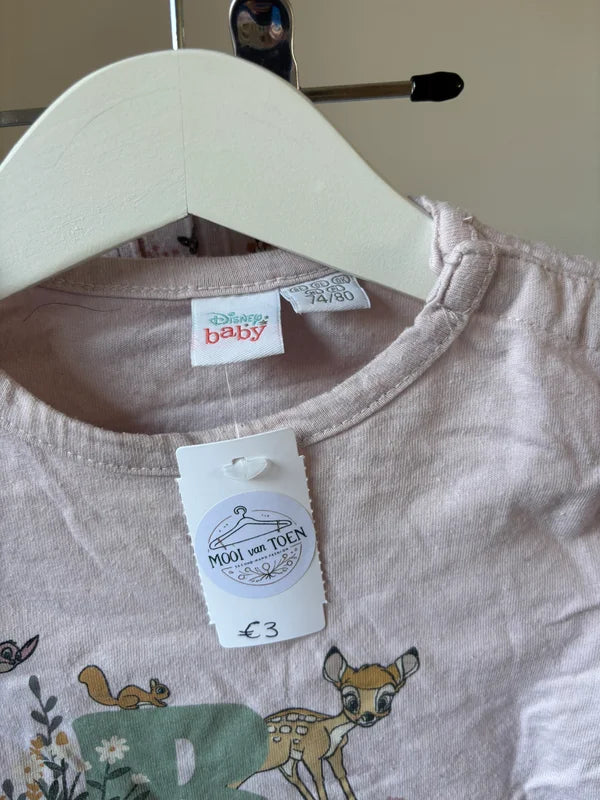 Lichtroze tweedelige pyjama Bambi