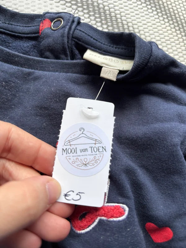 Marineblauwe sweaterjurk