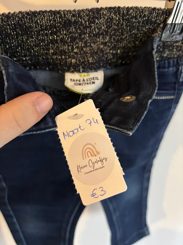 Marineblauwe jeansbroek