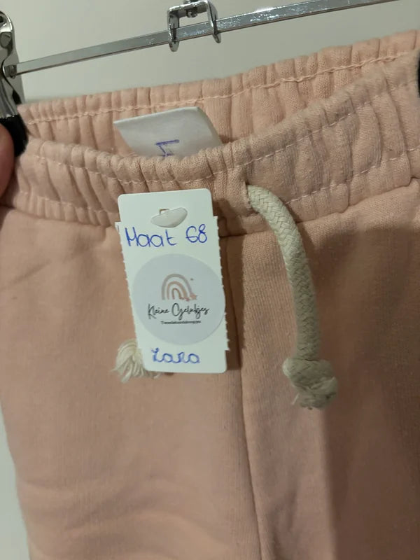 Lichtroze joggingbroek