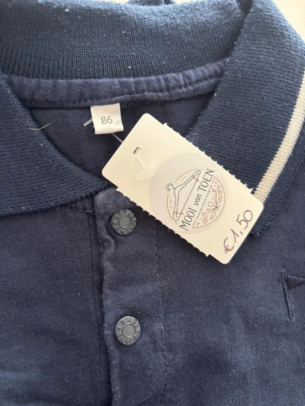 Marineblauwe polo