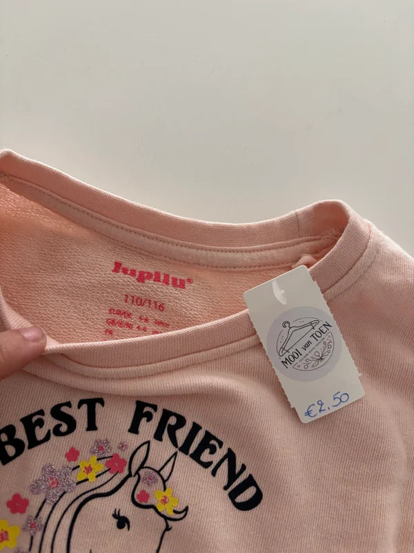 Lichtroze jurk met unicorn