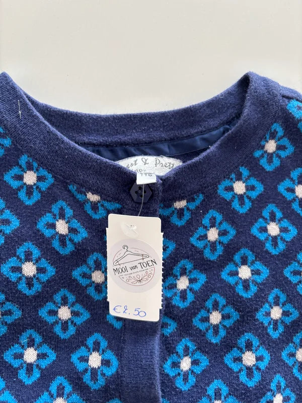 Blauwe cardigan