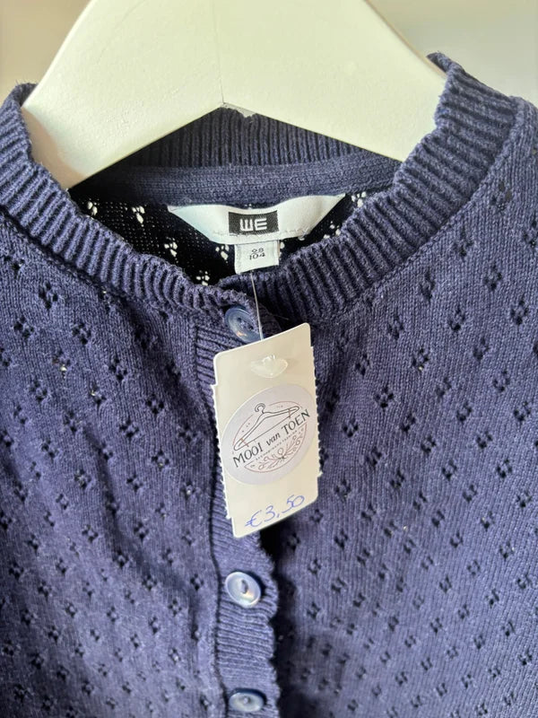 Marineblauwe cardigan