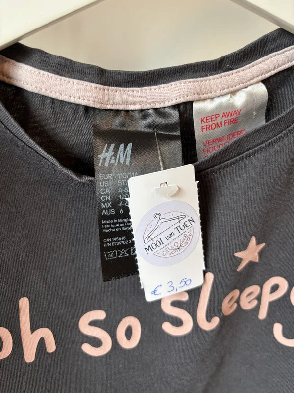 Donkergrijze tweedelige zomerpyjama