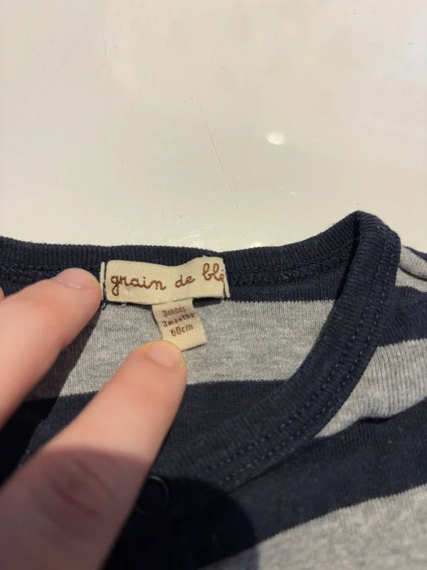 Gestreepte eendelige pyjama