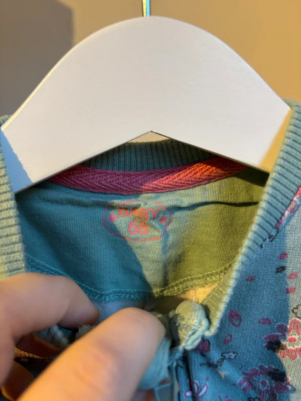 Turquoise boxpakje met rits