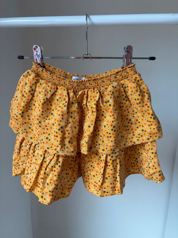 Mosterdgeel bloemenrokje