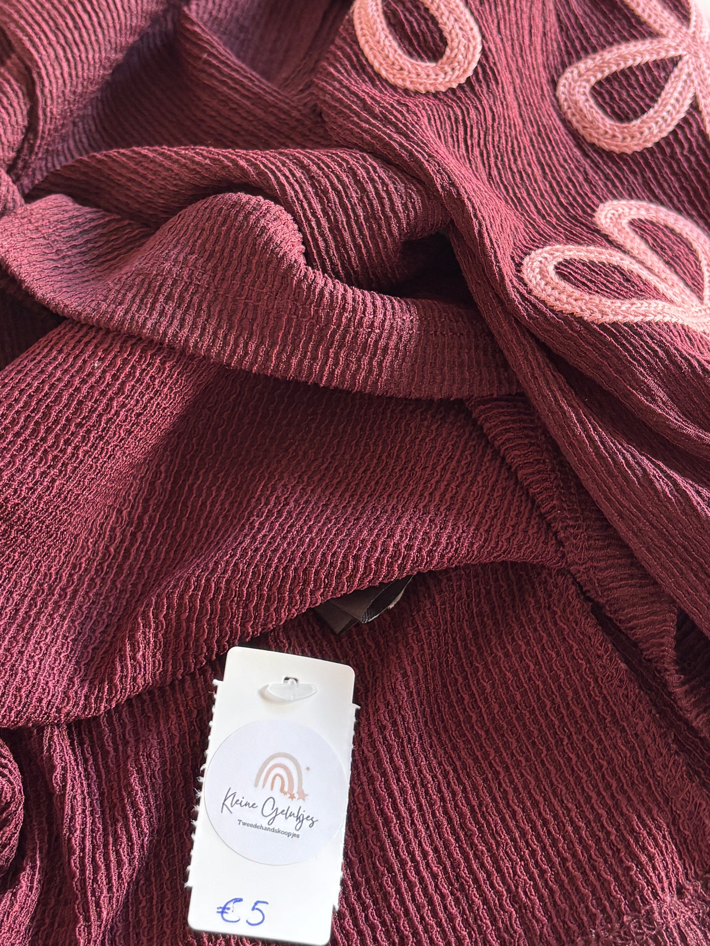 Blouse met bloemen op de mouw