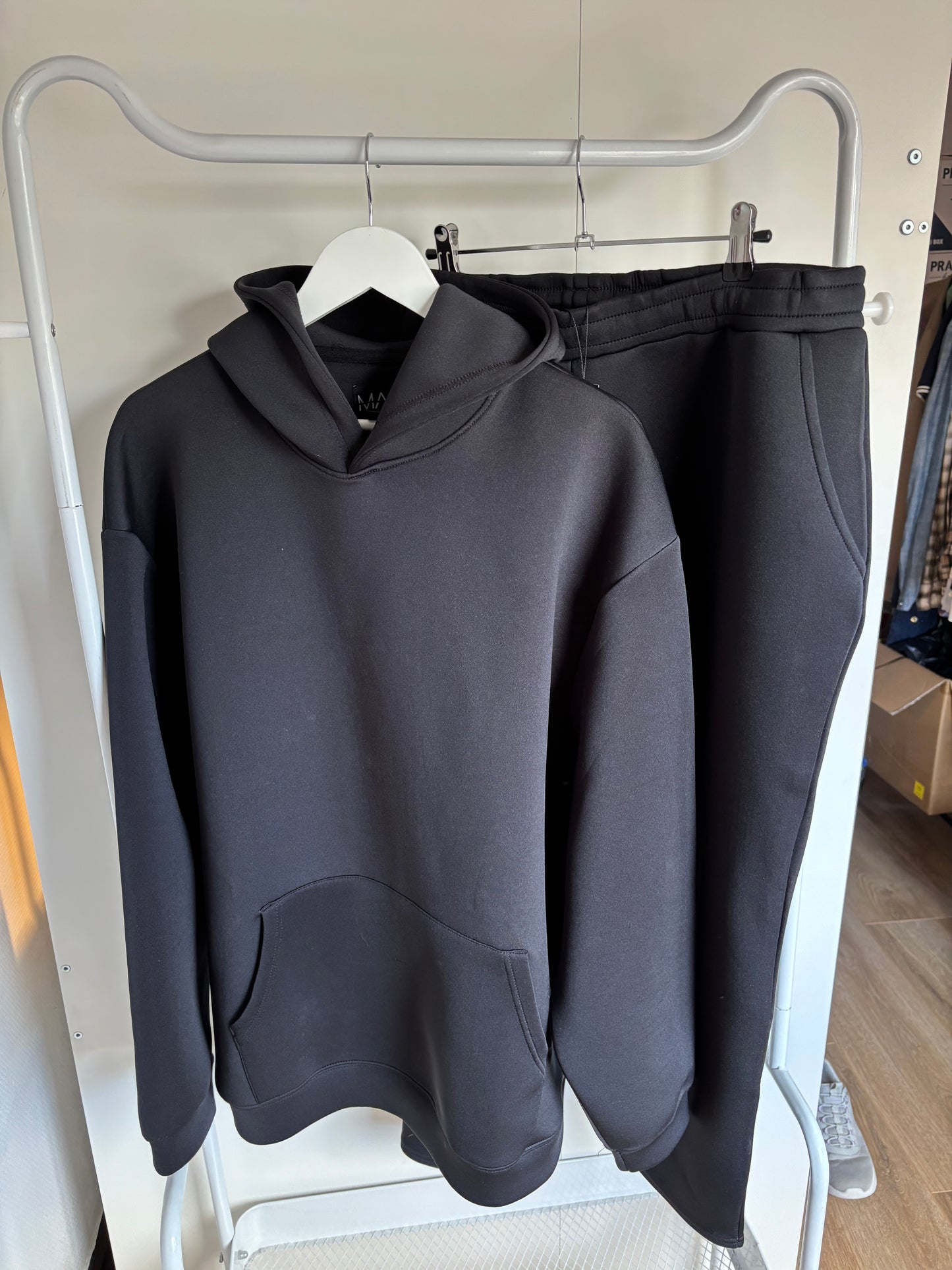 Zwarte hooded tracksuit