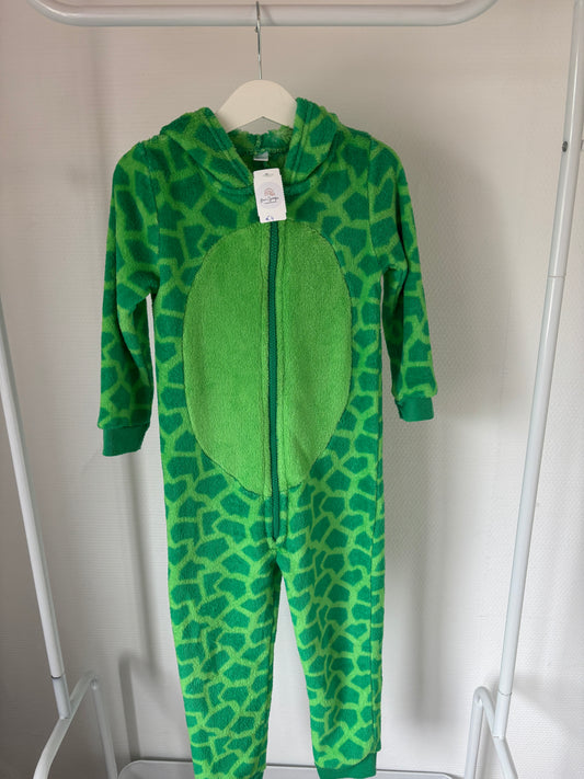 Groene dino-onesie
