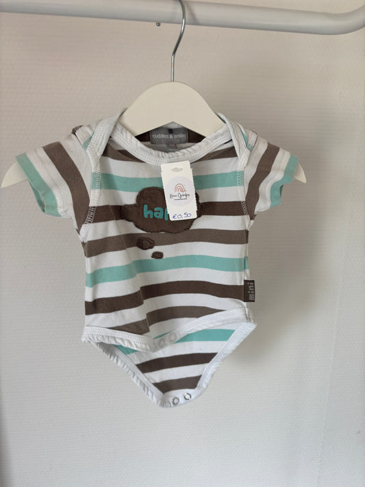 Gestreepte romper met korte mouwen