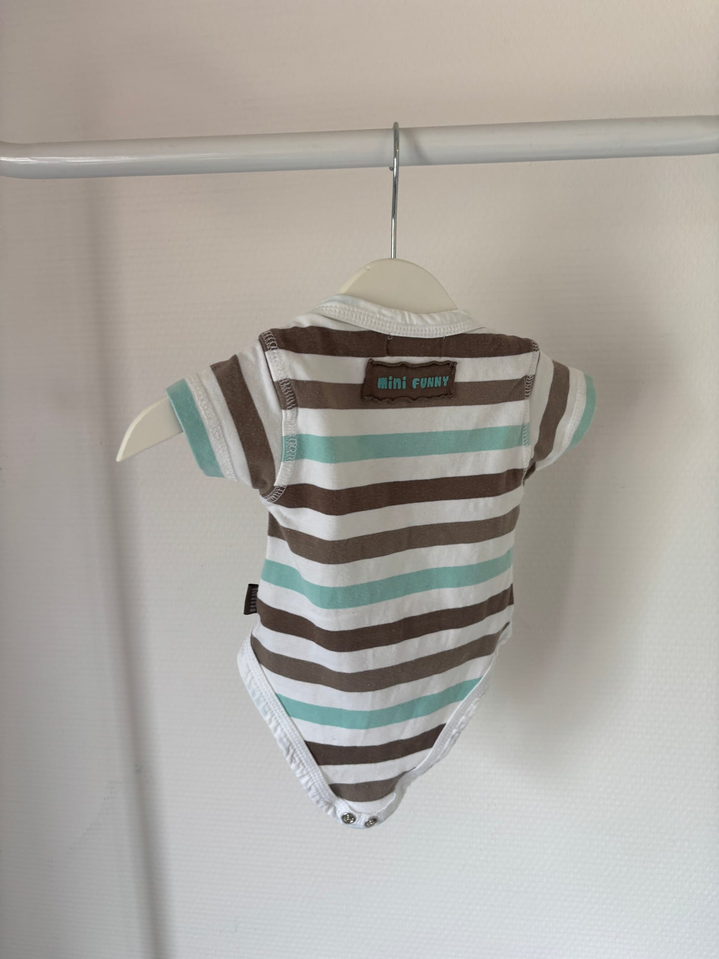 Gestreepte romper met korte mouwen