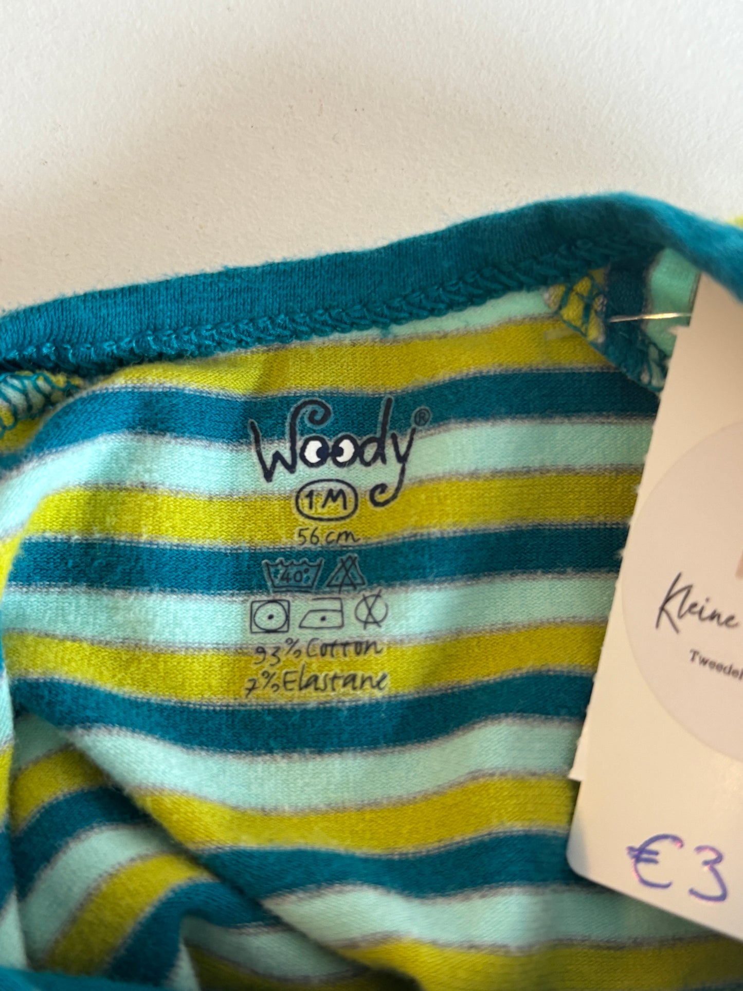 Gestreepte overslagromper met korte mouwen