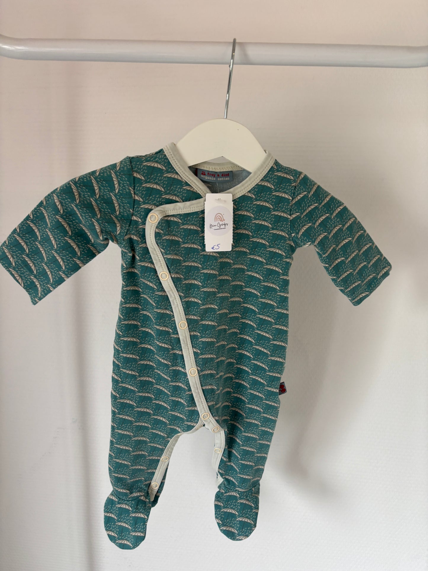 Turquoise eendelige pyjama