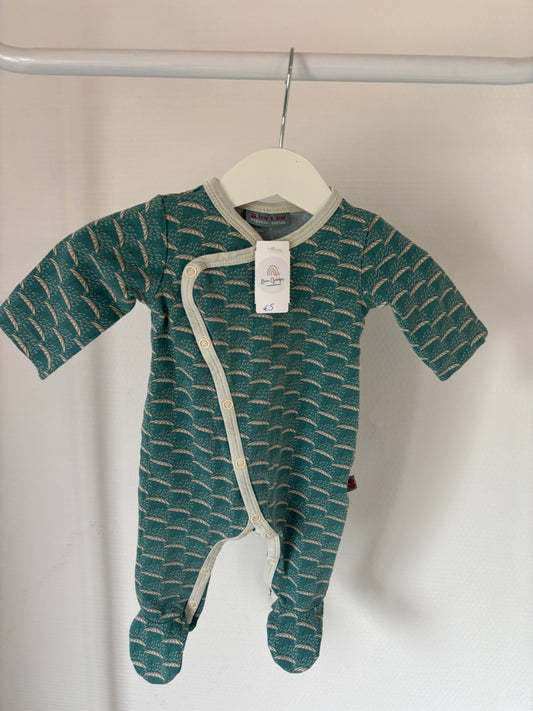 Turquoise eendelige pyjama