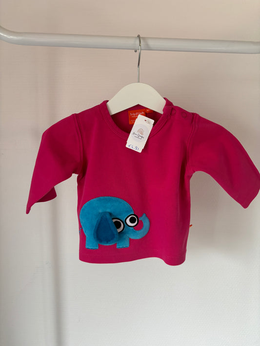 Roze longsleeve met olifant