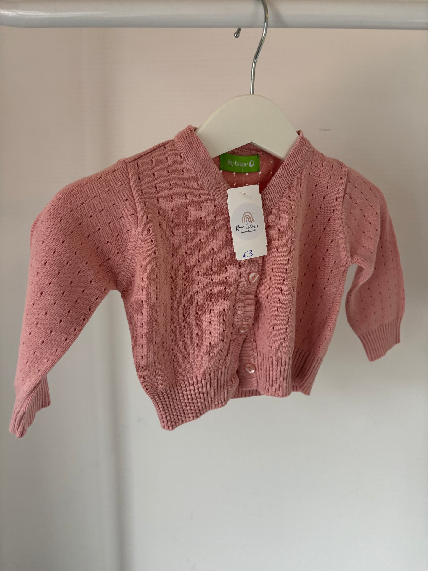 Lichtroze cardigan