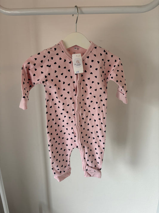 Lichtroze boxpakje met hartjes