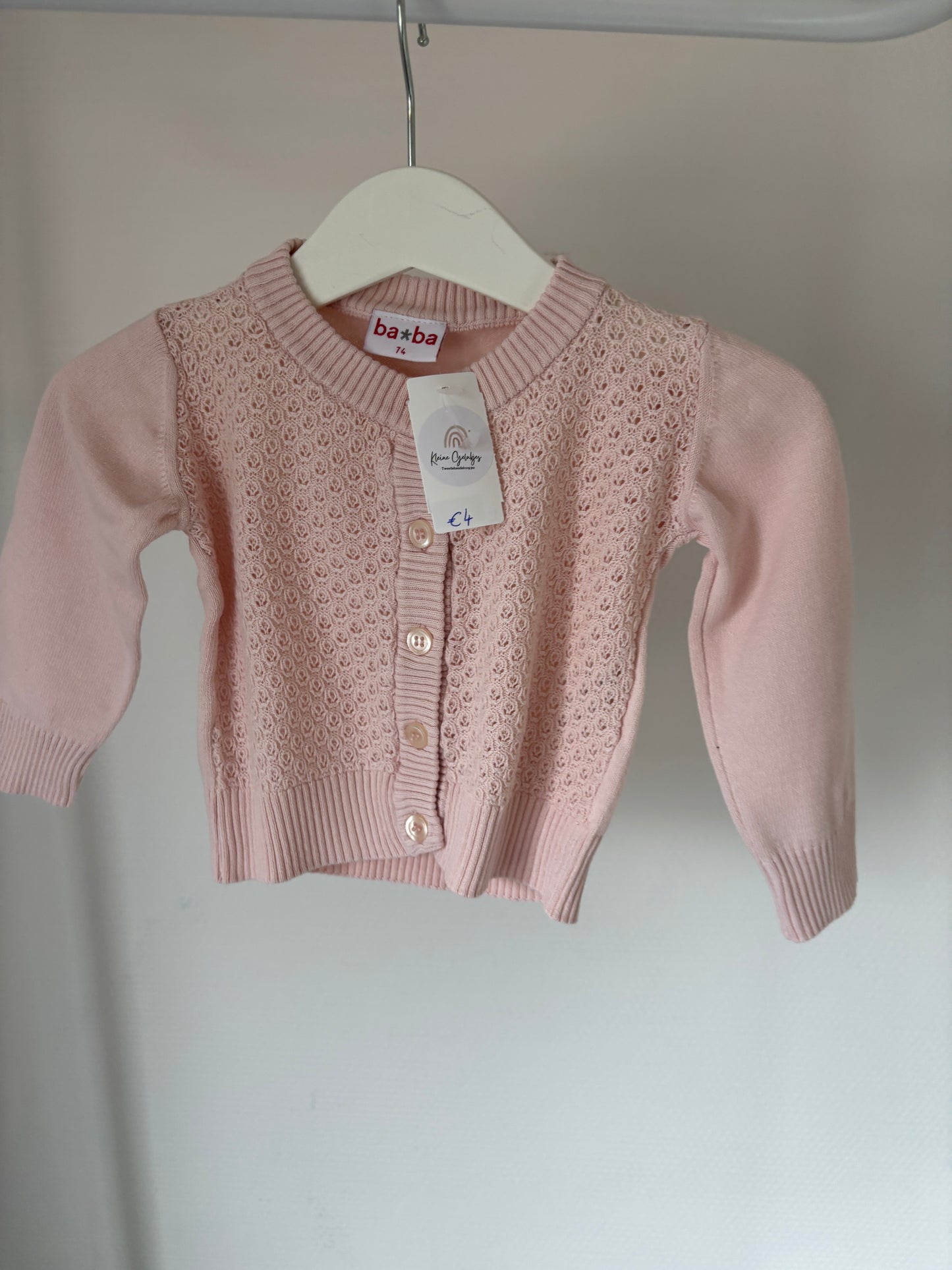 Lichtroze cardigan