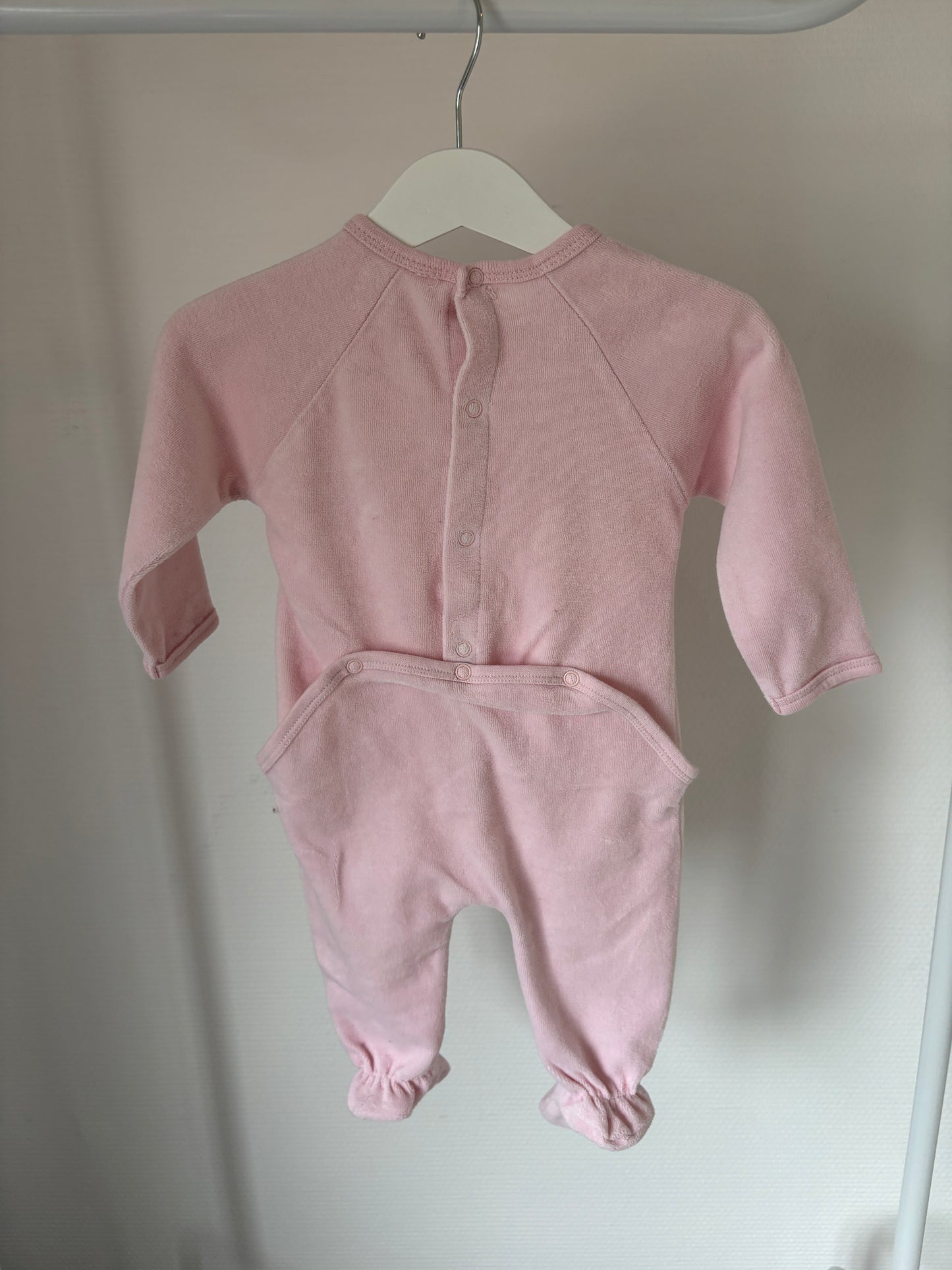 Lichtroze eendelige winterpyjama