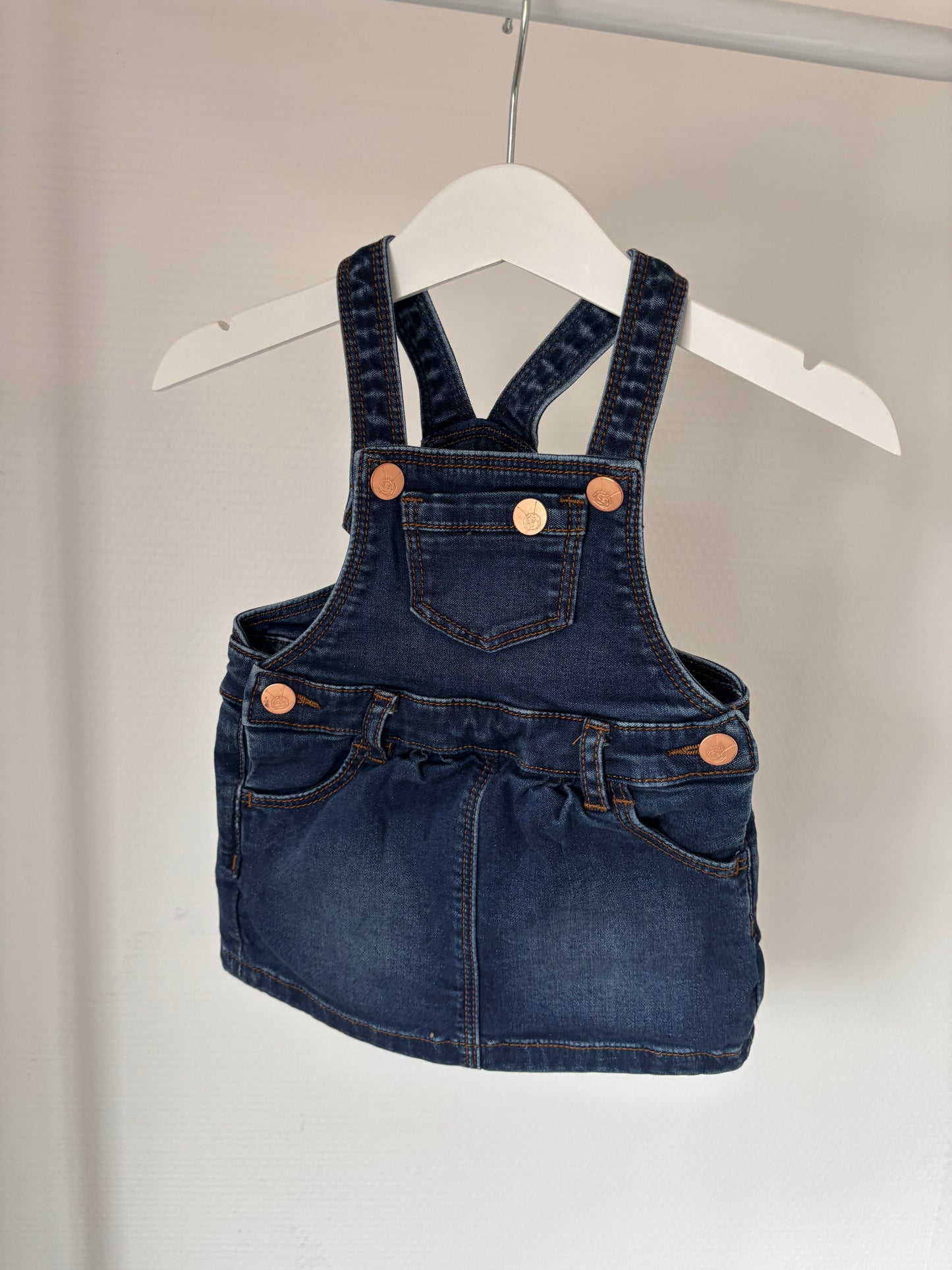 Donkerblauwe jeanssalopette