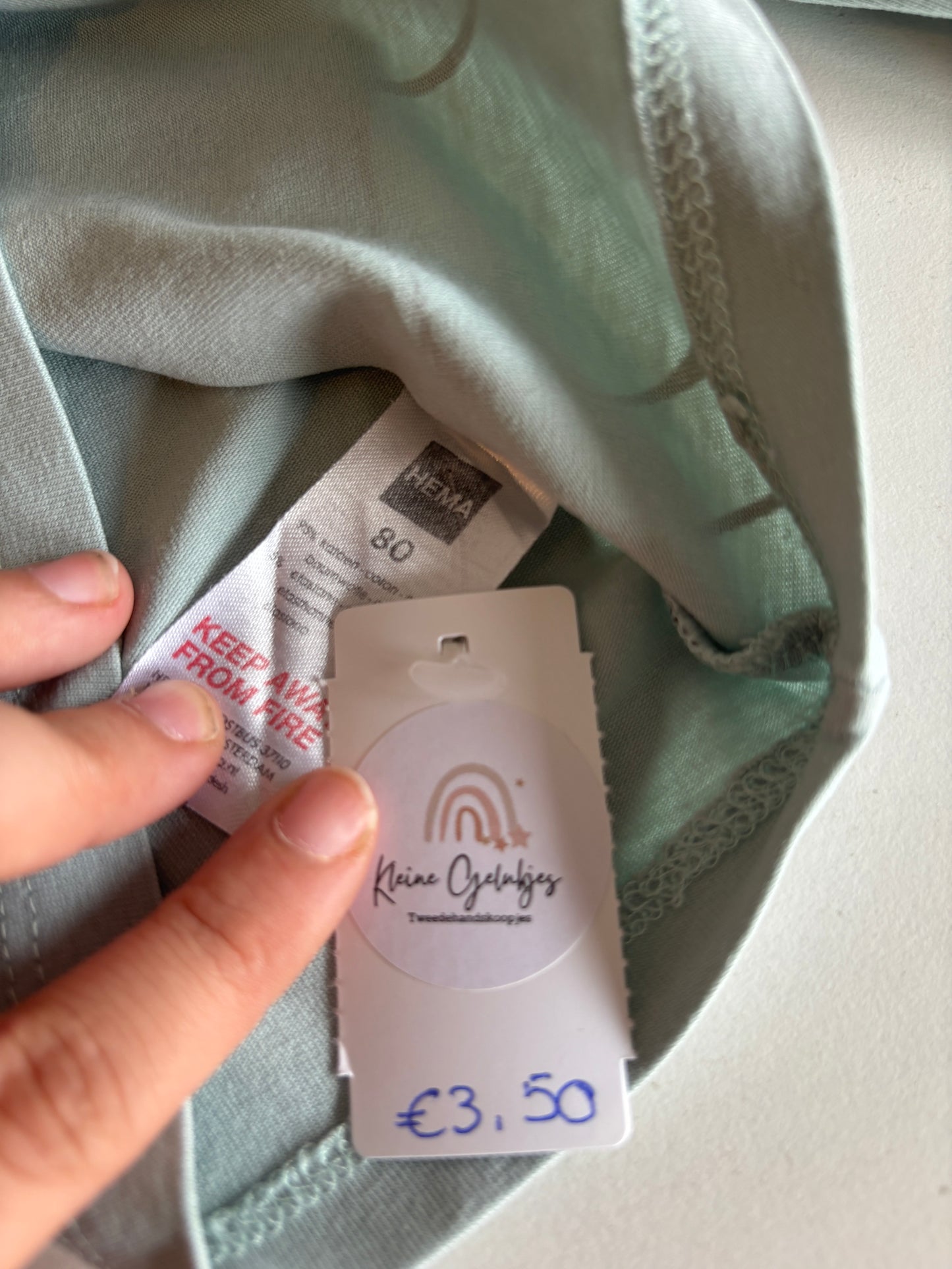 Lichtblauwe longsleeve met unicorn