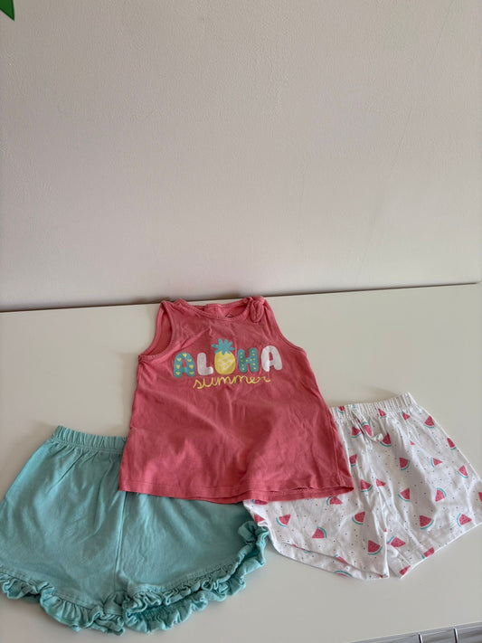Setje: Topje en twee shortjes