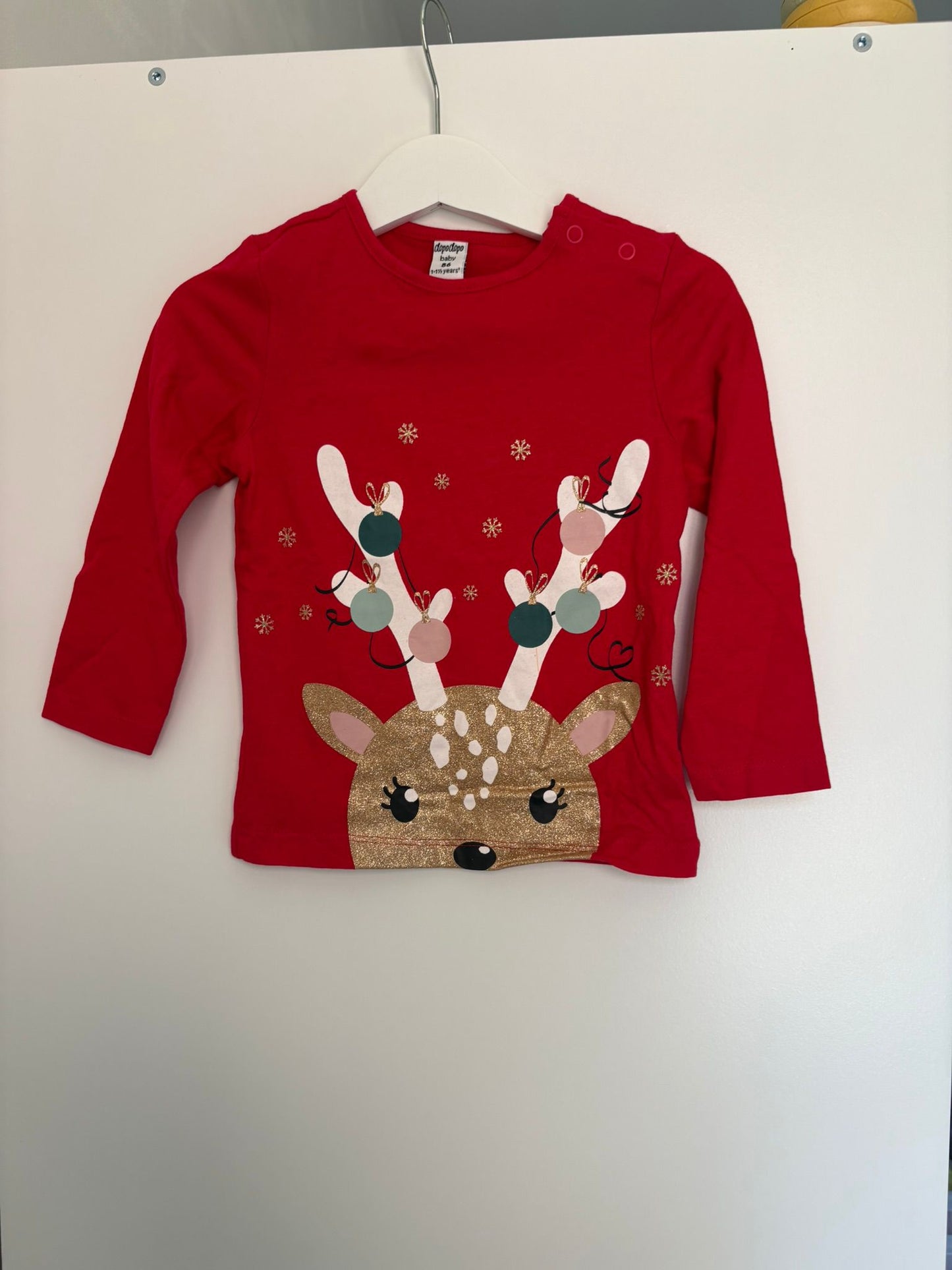 Rode kerstlongsleeve