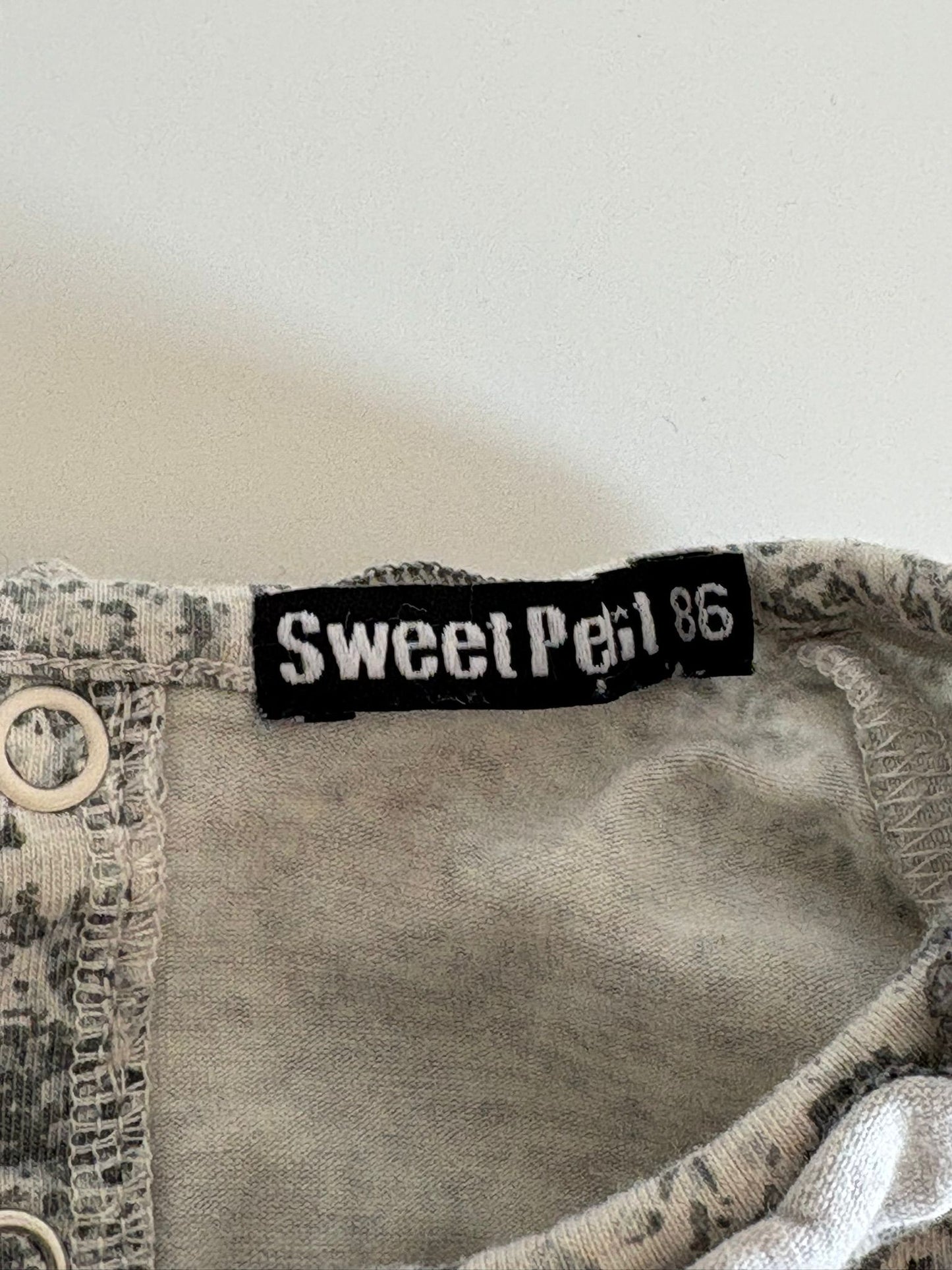 Grijze gebloemde longsleeve