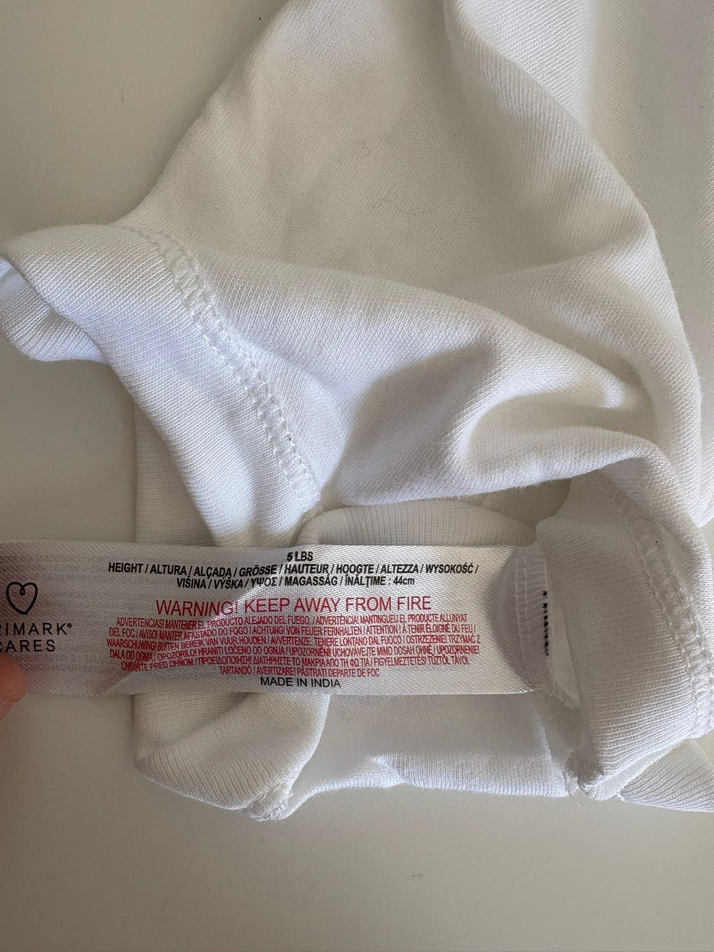 Bundel witte rompers met lange mouwen (5)