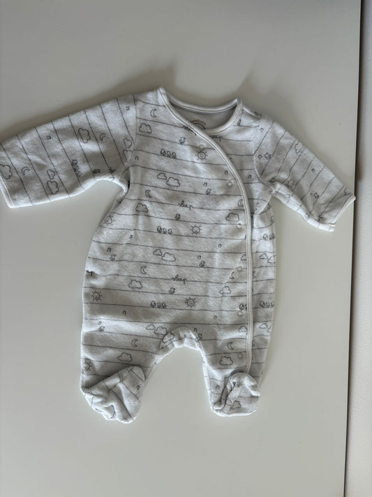 Witte eendelige winterpyjama