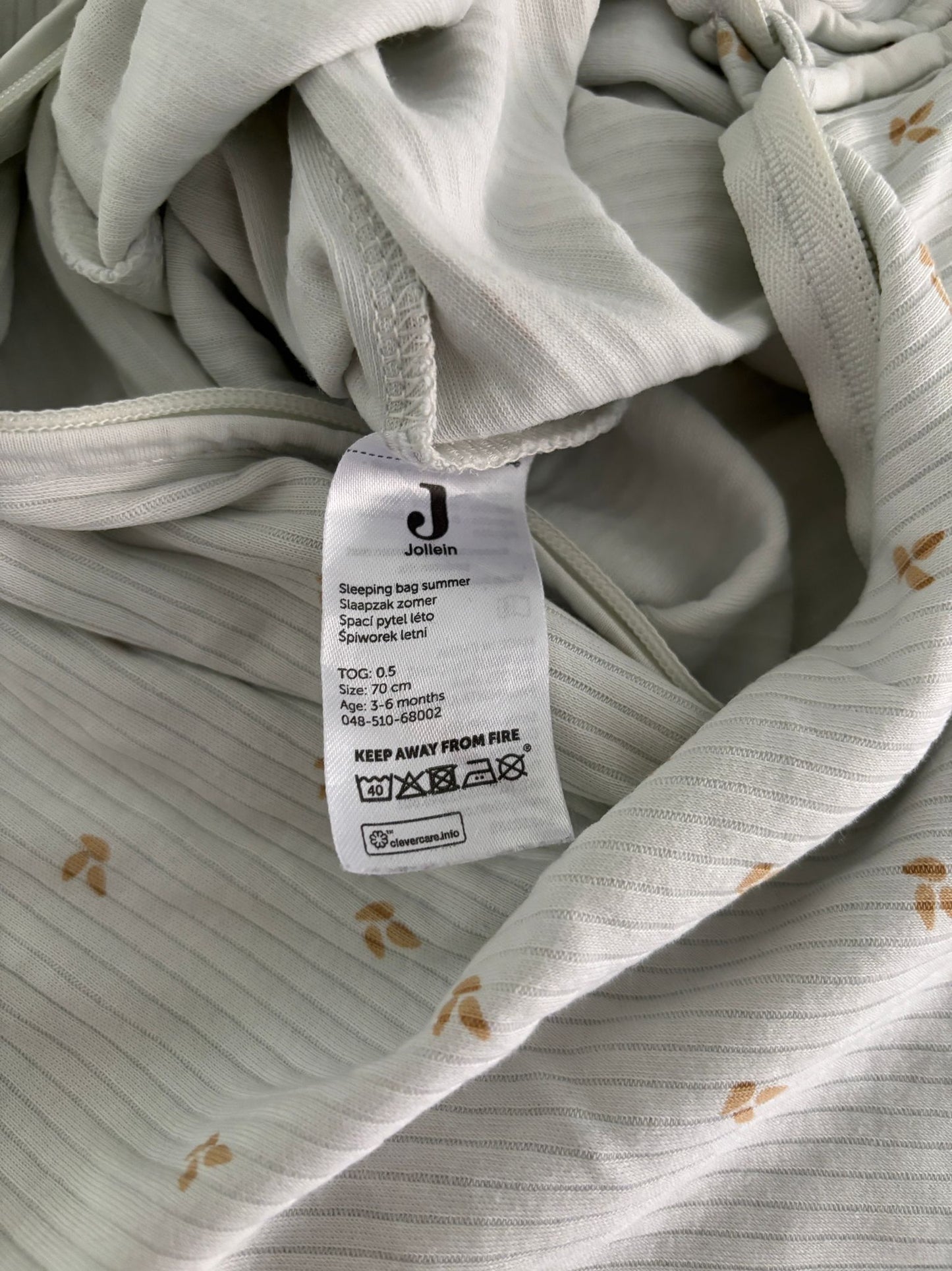 Crèmekleurige slaapzak