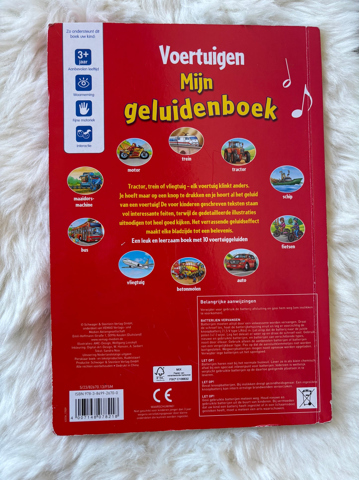 Voertuigen: mijn geluidenboek - zeer goede staat