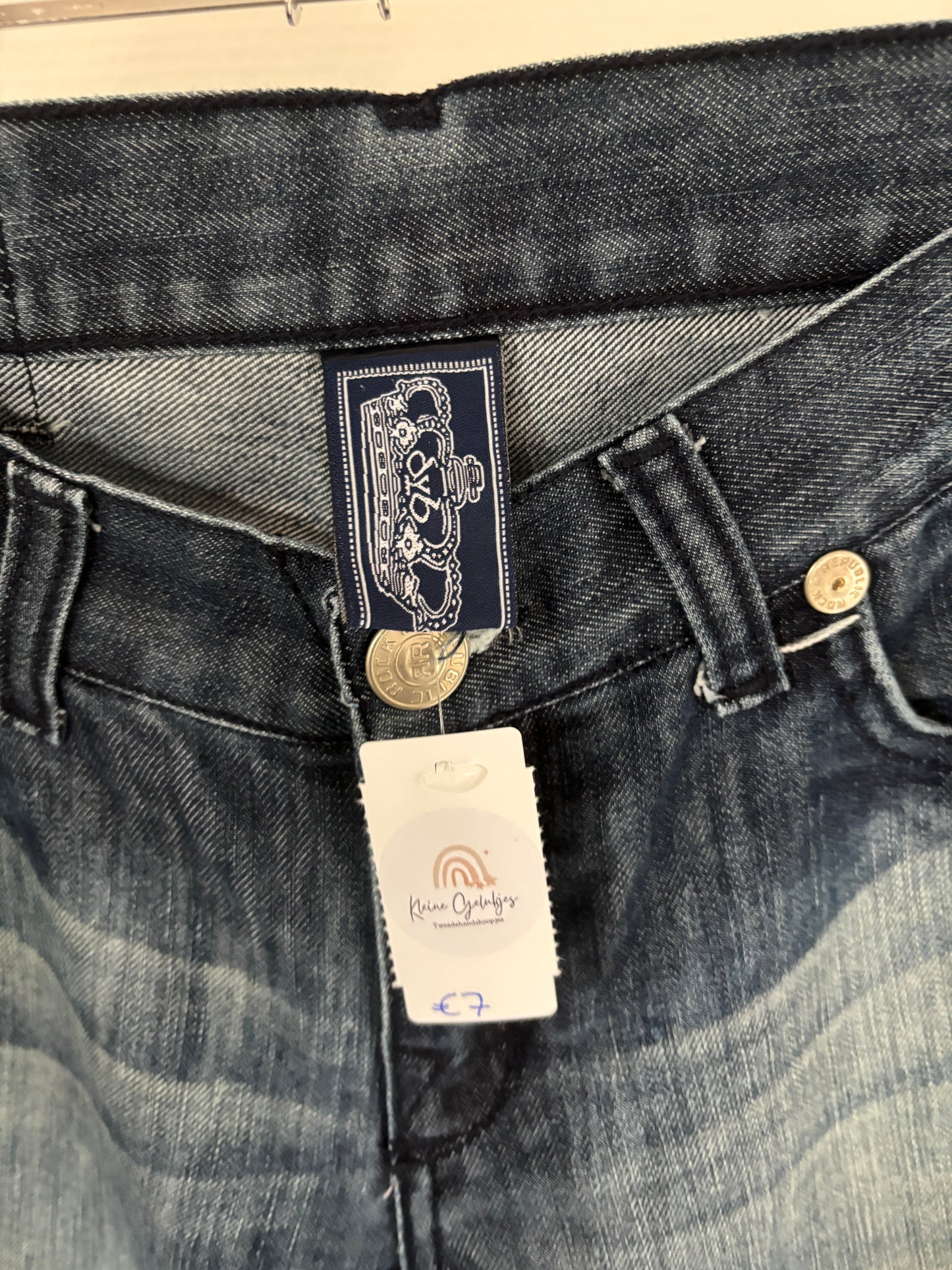 Driekwart jeansbroek