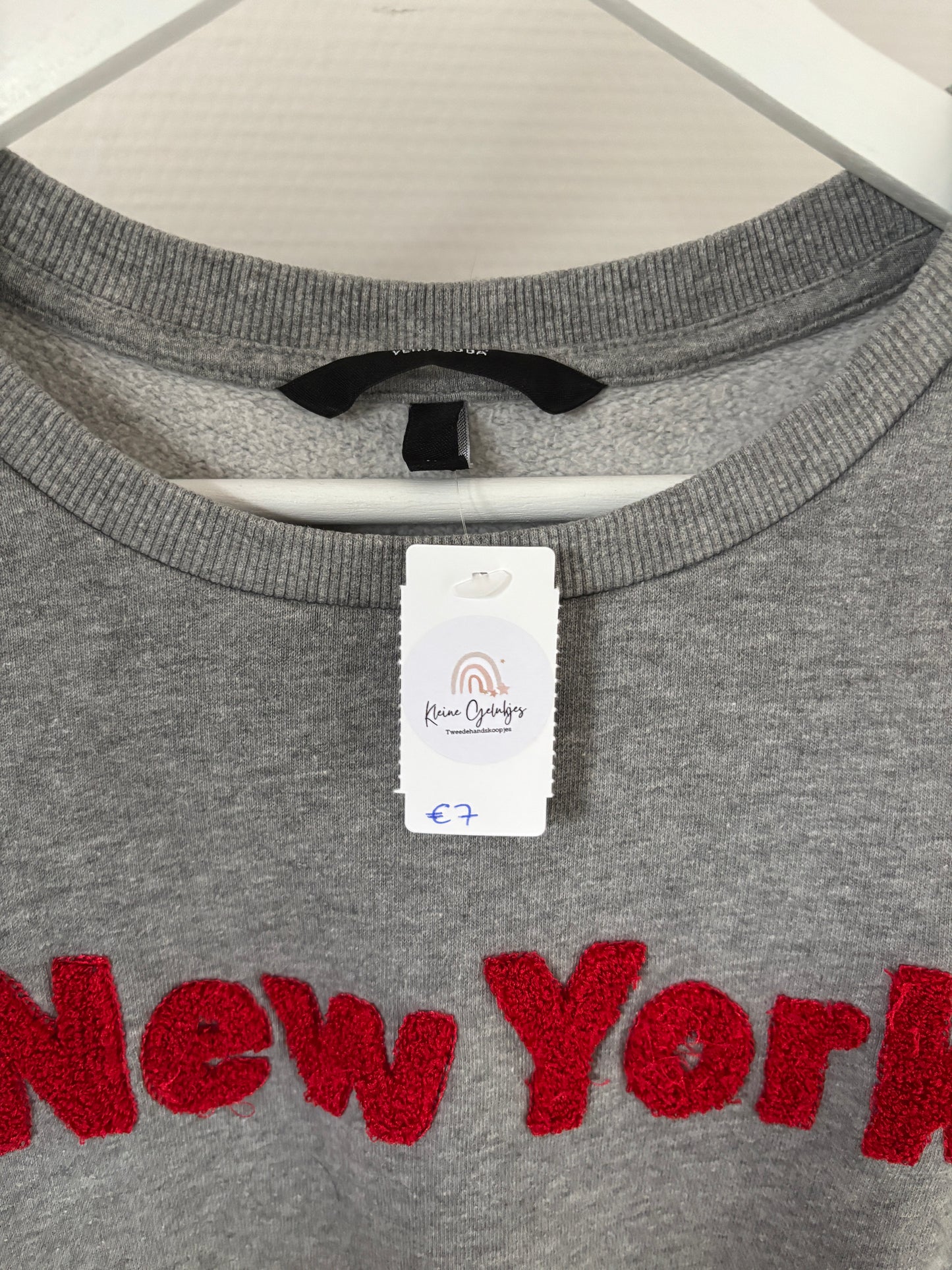 Grijze sweater "New York"