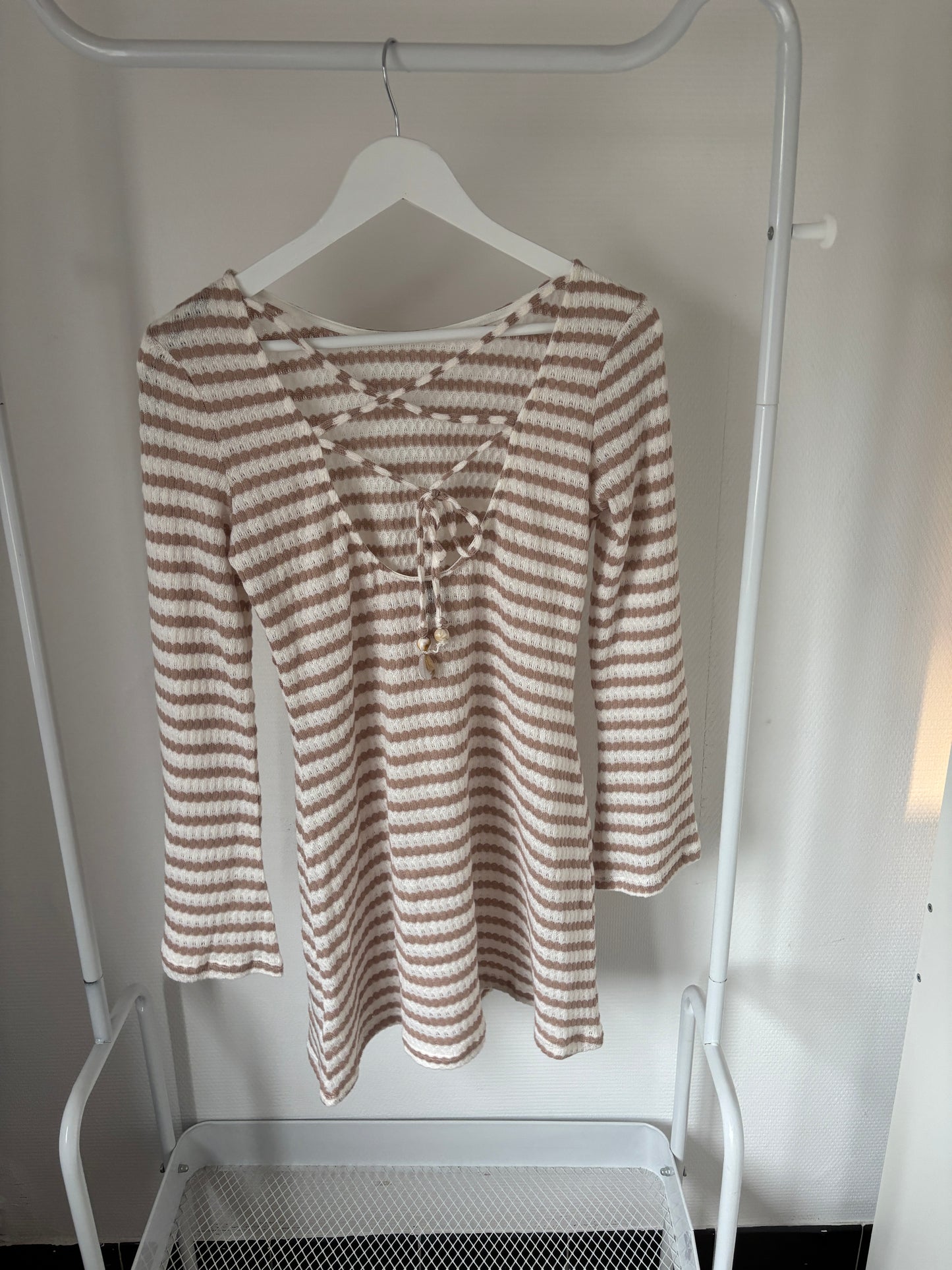 Gestreepte mini-jurk